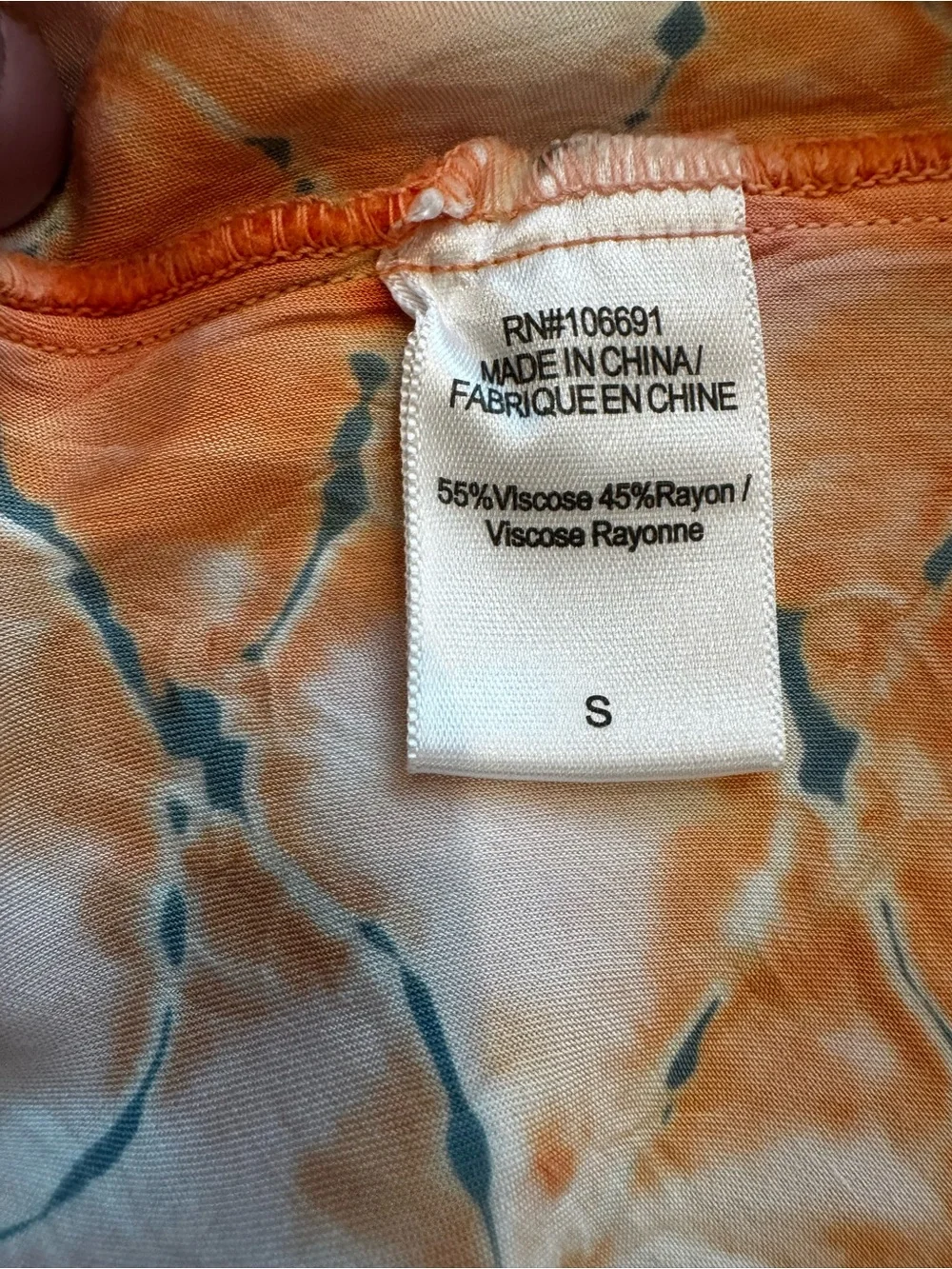 NWT, S Young Fabulous & Broke, Tie-Dye Bodycon Midi Dress in Teal, Rust & White - Picture 8 of 9